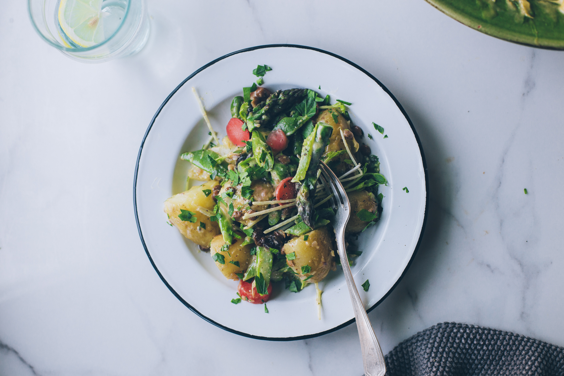 Judías verdes con jengibre, miso y sésamo. Receta de cocina