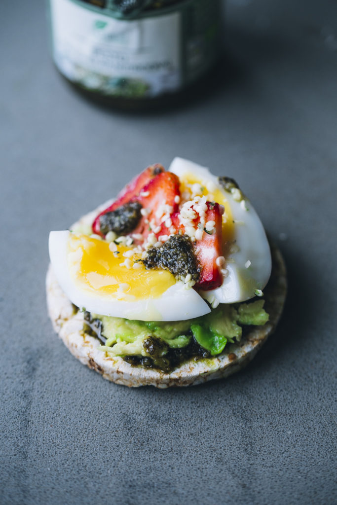 Mini pizza con patés vegetales