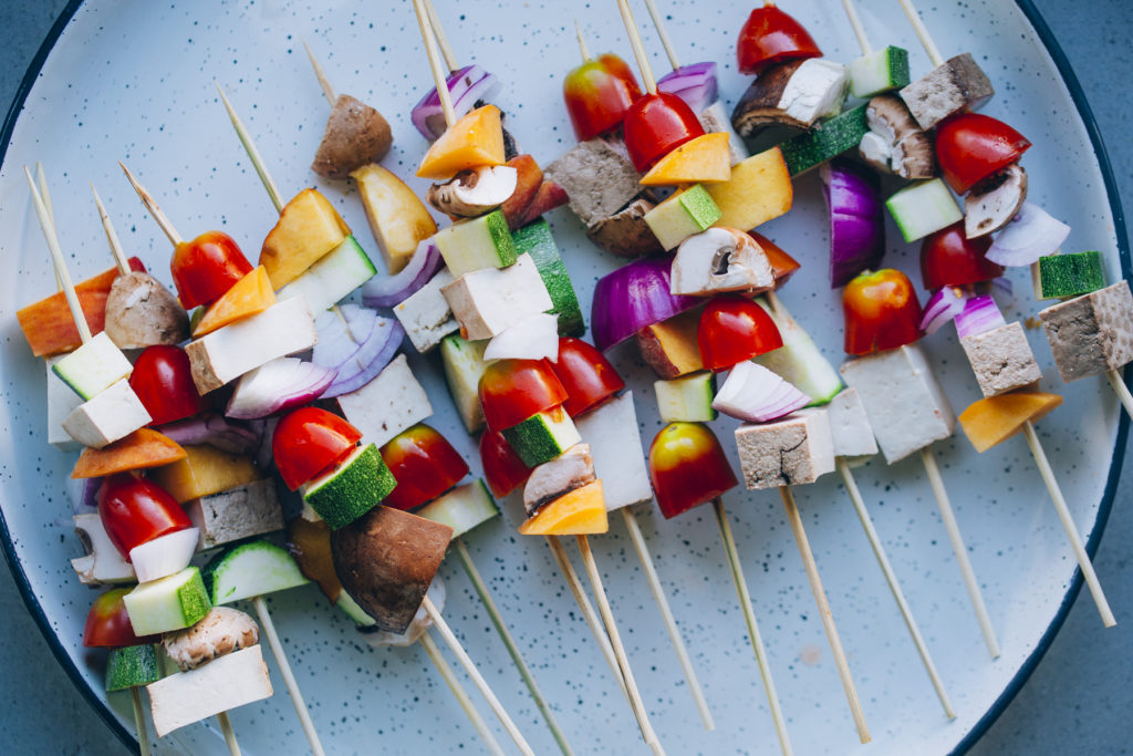 Brochetas de verduras