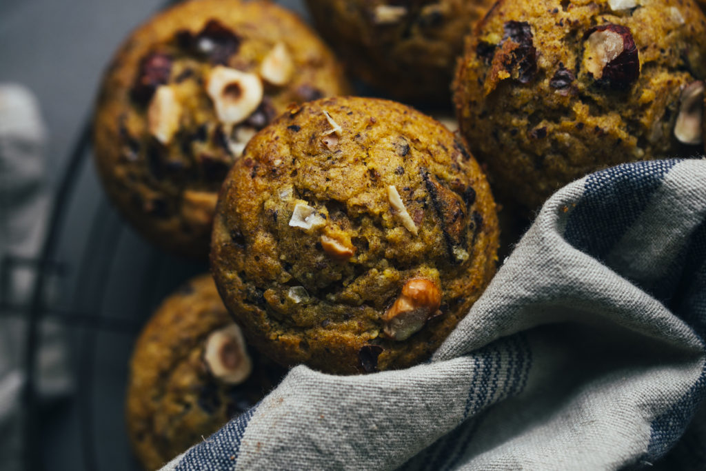 Deliciosos muffins de calabaza y chocolate