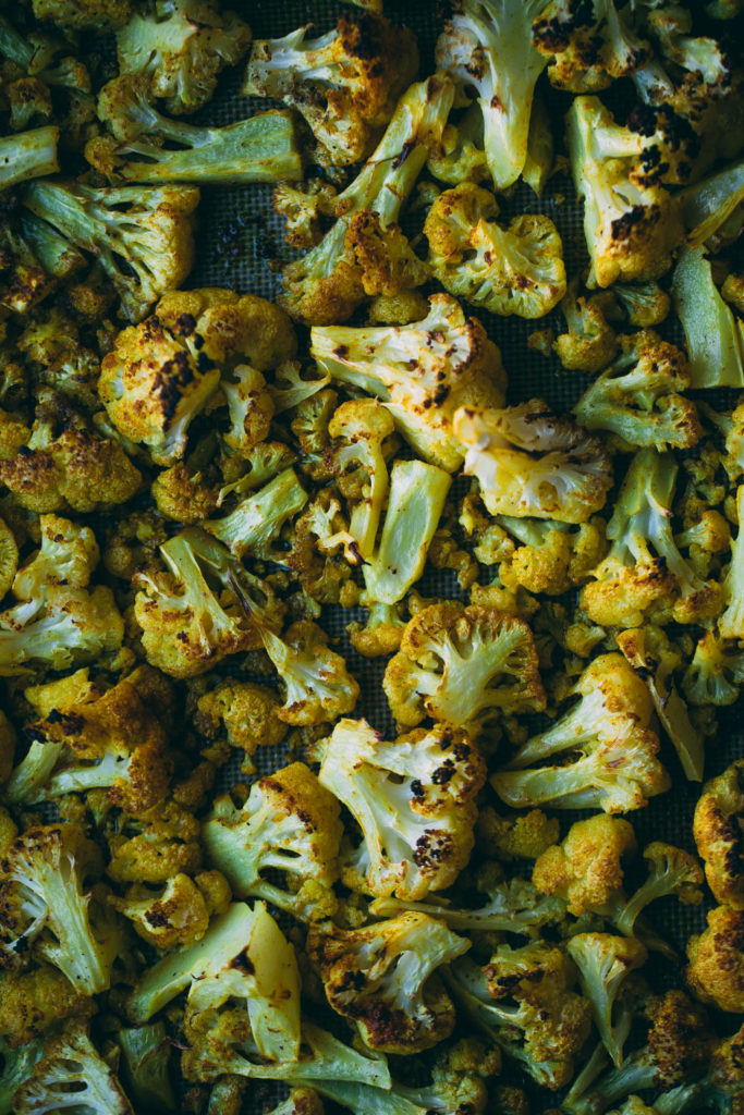 coliflor con cúrcuma