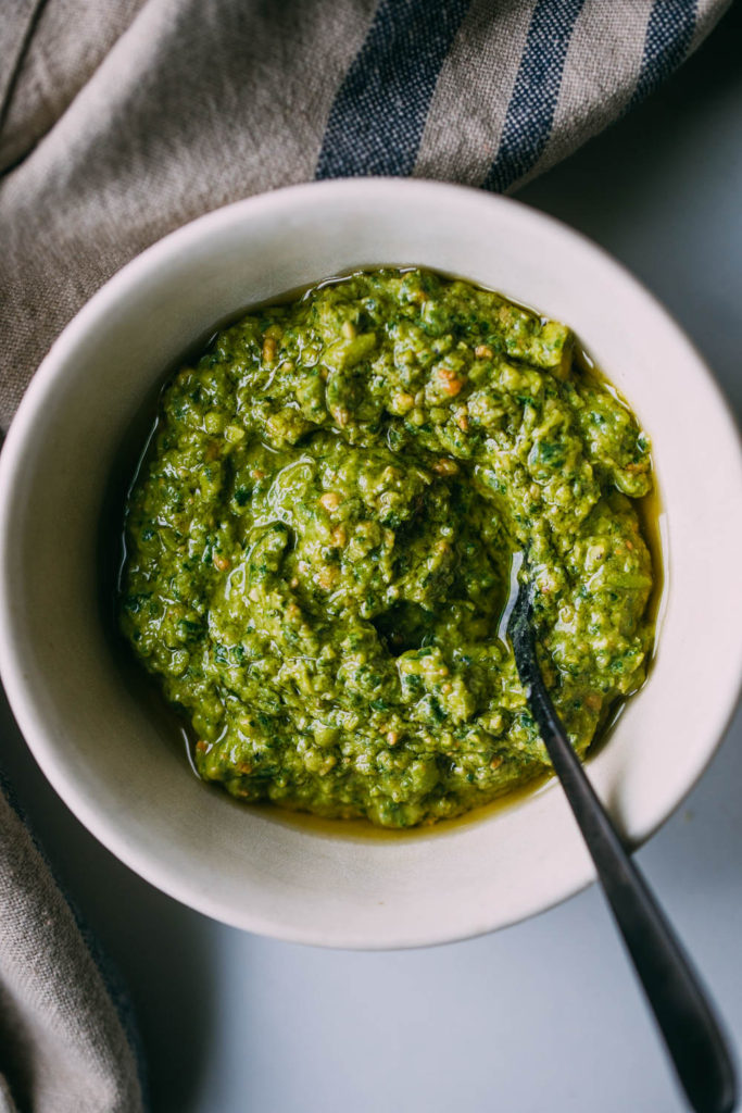 pesto de guisantes